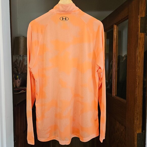 Under Armour Men's Orange Camo Pullover - Size Large - Picture 3 of 9